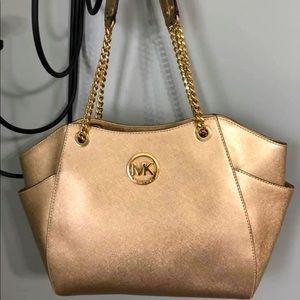 Gold sparkly MK bag